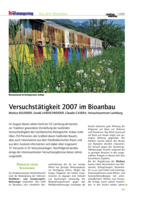 Versuchstätigkeit 2007 im Bioanbau