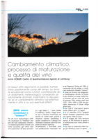 Cambiamento climatico, processo di maturazione e qualità del vino