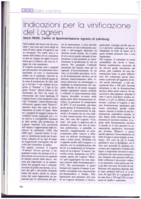 Indicazioni per la vinificazione del Lagrein