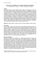 Soil nutrient availability of new organic fertilizers formulations