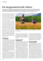 Die Berglandwirtschaft stärken