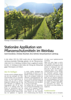 Stationäre Applikation von Pflanzenschutzmitteln im Weinbau
