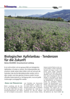 Biologischer Apfelanbau - Tendenzen für die Zukunft
