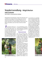 Standortveredlung - Möglichkeiten und Grenzen