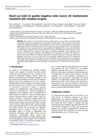 Studi sui tratti di qualità negativa nelle nuove viti mediamente resistenti alle malattie fungine