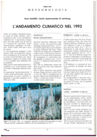 L'andamento climatico nel 1993