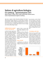 Settore di agricoltura biologica CS Laimburg - Sperimentazione 2011