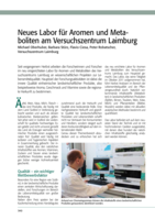 Neues Labor für Aromen und Metaboliten am Versuchzentrum Laimburg