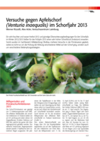 Versuche gegen Apfelschorf (Venturia inaequalis) im Schorfjahr 2013