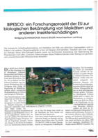 BIPESCO: ein Forschungsprojekt der EU zur biologischen Bekämpfung von Maikäfern und anderen Insektenschädlingen