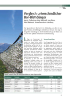 Vergleich unterschiedlicher Bor-Blattdünger