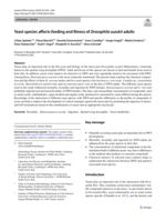 Yeast species affects feeding and fitness of Drosophila suzukii adults