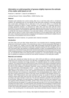 Information on yield proportion of grasses slightly improves the estimate of dry matter yield based on LAI