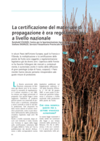 La certificazione del materiale di propagazione è ora regolamentata a livello nazionale