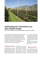 Apfeltriebsucht: Erkenntnisse aus einer Modell-Anlage
