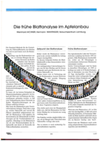 Die frühe Blattanalyse im Apfelanbau