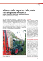 Influenza della bagnatura delle piante sulla sfogliatura meccanica