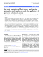 Genomic prediction of fruit texture and training population optimization towards the application of genomic selection in apple