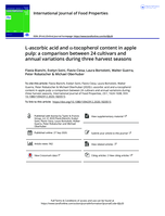 L-ascorbic acid and α-tocopherol content in apple pulp: a comparison between 24 cultivars and annual variations during three harvest seasons