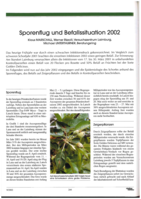 Sporenflug und Befallssituation 2002