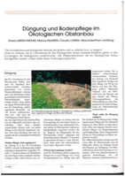 Düngung und Bodenpflege im Ökologischen Obstbau