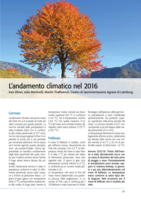 L’andamento climatico nel 2016