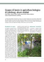Gruppo di lavoro in agricoltura biologica di Laimburg: alcuni risultati