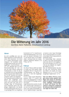 Die Witterung im Jahr 2016