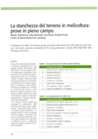 La stanchezza del terreno in melicoltura: prove in pieno campo
