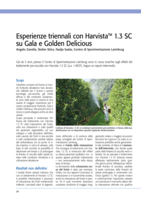 Esperienze triennali con Harvista TM 1.3 su Gala e Golden Delicious