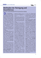 Methoden der Reinigung und Desinfektion