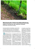 Mechanische Unterstockbearbeitung. Möglicher Herbizidersatz oder zusätzlicher Aufwand?