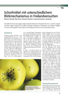 Schorfmittel mit unterschiedlichem  Wirkmechanismus in Freilandversuchen