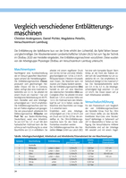 Vergleich verschiedener Entblätterungsmaschinen