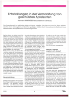 Entwicklung und Vermarktung von geschützten Apfelsorten