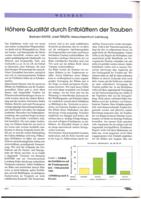 Höhere Qualität durch Entblättern der Trauben