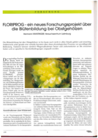 'Flori Prog' - ein neues Forschungsprojekt über die Blütenbildung bei Obstgehölzen