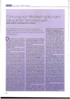 Führung von Weißweingärungen bei kühlen Temperaturen