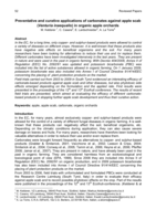 Preventative and curative applications of carbonates against apple scab (Venturia inaequalis) in organic apple orchards