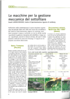 Le macchine per la gestione meccanica del sottofilare