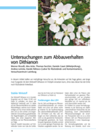 Untersuchungen zum Abbauverhalten  von Dithianon