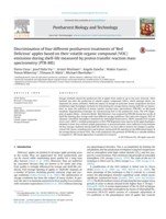 Discrimination of four different postharvest treatments of 'Red Delicious' apples based on their volatile organic compound (VOC) emissions during shelf-life measured by proton transfer reaction mass spectrometry (PTR-MS)