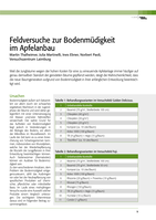 Feldversuche zur Bodenmüdigkeit im Apfelanbau