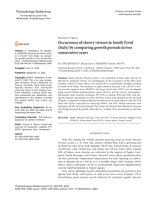 Occurrence of cherry viruses in South Tyrol (Italy) by comparing growth periods in two consecutive years