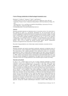 Costs of forage production in disadvantaged mountain areas