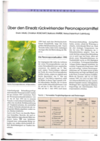 Über den Einsatz rückwirkender Peronosporamittel