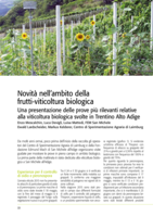 Novità nell’ambito delle prove più rilevanti relative alla viticoltura biologica - Una presentazione delle prove più rilevanti relative alla frutti-viticoltura biologica svolte in Trentino-Alto Adige