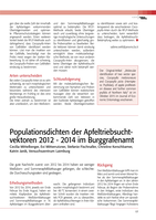 Populationsdichten der Apfeltriebsuchtvektoren 2012 - 2014 im Burggrafenamt