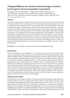 Timing of different non-chemical control strategies of narrow-leaved ragwort (Senecio inaequidens) in grassland