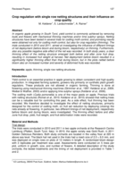Crop regulation with single row netting structures   and their influence on crop quality